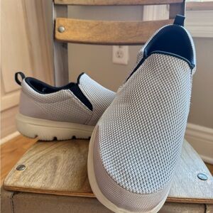 Skechers Gray Slip-On Athletic Shoes